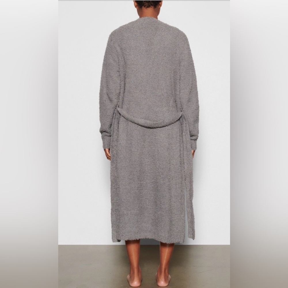 SKIMS Cozy Knit Robe in Smoke Gray Size S/M - Picture 5 of 6